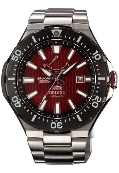 Pre-owned Orient Rare  M-force Delta Diving Sports Automatic Pri Red Dial 200m El07002h