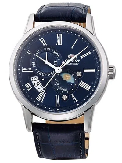 Pre-owned Orient Rare  Sun & Moon V3 Day Date Blue Dial Ak00005d Sapphire Made In Japan
