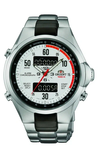 Pre-owned Orient Rare  Turbo Quartz Watch Cvz02002w White Dial Made In Japan