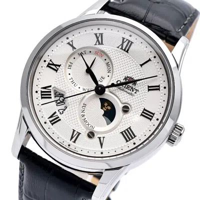 Pre-owned Orient Rn-ak0005s Sun & Moon Mechanical Automatic Watch White Dial 42.5mm Men's