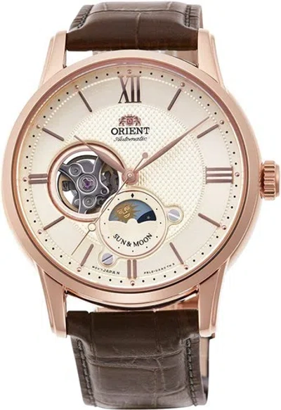 Pre-owned Orient Rn-as0002s  Sun & Moon Semi Skeleton Made In Japan