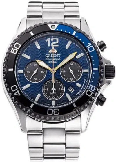 Pre-owned Orient Rn-tx0208l Sports  Mako Solar Powered Chronograph Japan Import