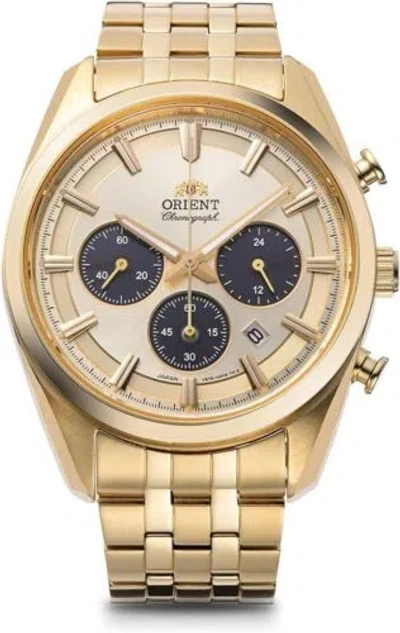 Pre-owned Orient Rn-tx0301g Contemporary Solar Powered Chronograph Japan Import