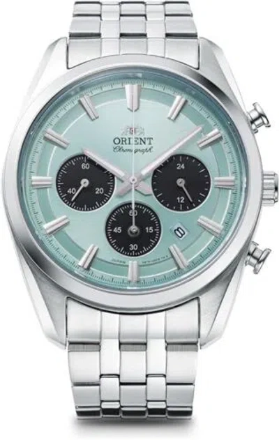 Pre-owned Orient Rn-tx0304l Contemporary Solar Powered Chronograph Japan Import