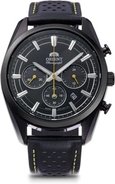 Pre-owned Orient Rn-tx0307b Contemporary Solar Powered Chronograph Japan Import