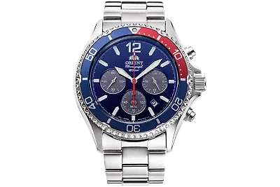 Pre-owned Orient Solar Quartz Chronograph Ra-tx0201l10b Ra-tx0201l