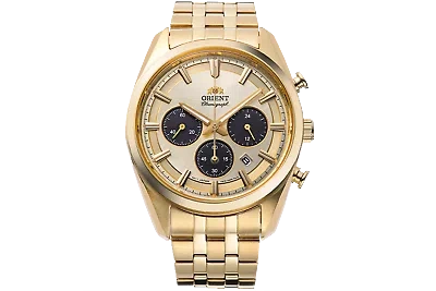 Pre-owned Orient Solar Quartz Chronograph Ra-tx0301g10b Ra-tx0301g