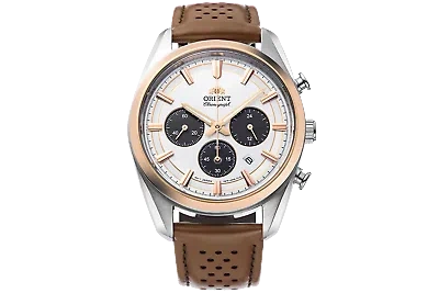 Pre-owned Orient Solar Quartz Chronograph Ra-tx0306s10b Ra-tx0306s