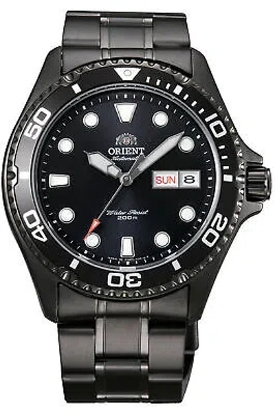 Pre-owned Orient Watch - Faa02003b9 For Male Black In Steel