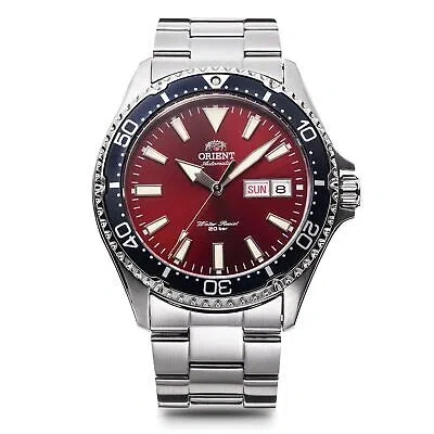 Pre-owned Orient Sports Diver Style Rn-aa0003r Red Men's Watch With Box