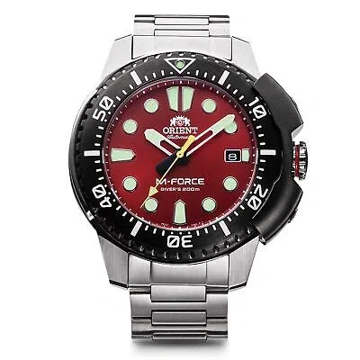 Pre-owned Orient Sports Rn-ac0l02r M-force 70th Anniversary Limited Diver Mechanical Watch