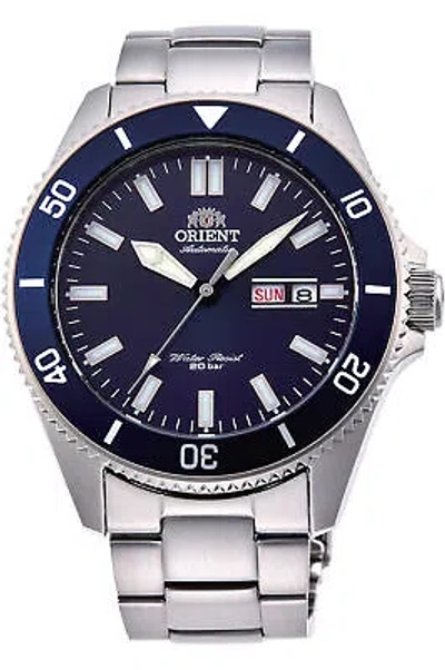 Pre-owned Orient Watch - Ra-aa0009l19b For Male Blue In Steel