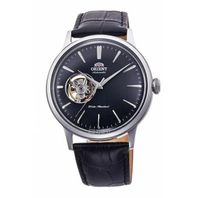 Pre-owned Orient Standard Rn-ag0007b Semi Skeleton Mechanical Black Dial Watch