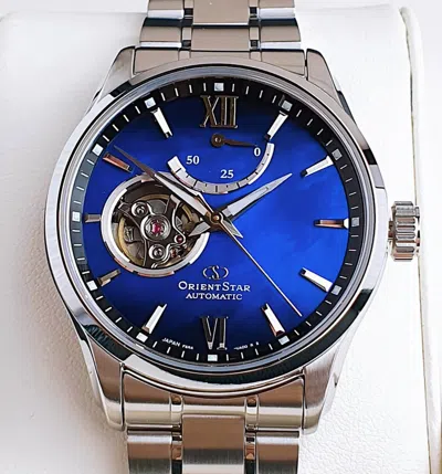 Pre-owned Orient Star Automatic Blue Dial Sapphire Crystal Men's Watch Rk-at0011a