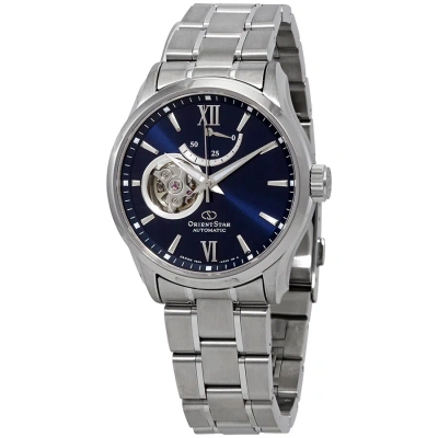 Orient Star Automatic Blue Open Heart Dial Men's Watch Re-at0001l00b