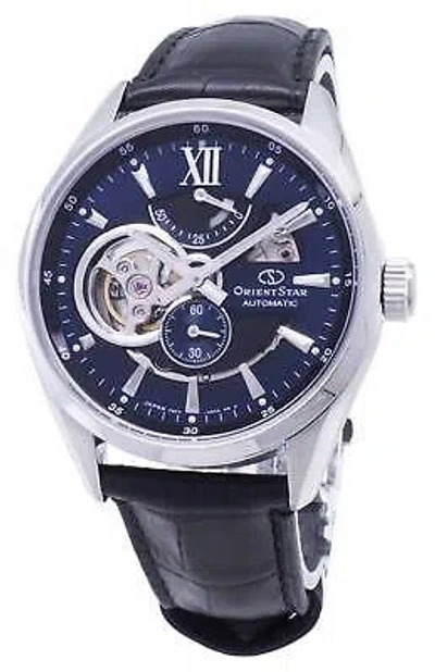 Pre-owned Orient Star Automatic Blue Dial Leather Band Re-av0005l00b Japan Made Mens Watch