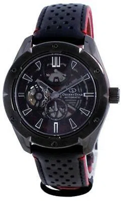 Pre-owned Orient Star Avant Garde Skeleton 24 Jewels Leather Re-av0a03b00b 100m Mens Watch