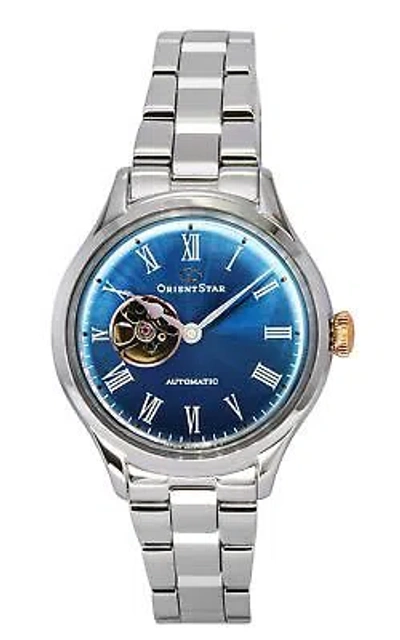Pre-owned Orient Star Classic Limited Edition Open Heart Blue Re-nd0019l00b Womens Watch