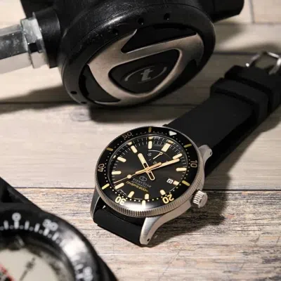 Pre-owned Orient Star Diver Automatic Watch Date Sapphire Au0303b Black Dial Made In Japan