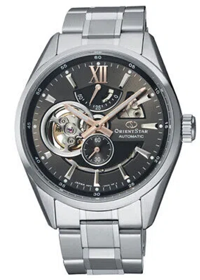 Pre-owned Orient Star Modern Skeleton Rk-av0005n Black Automatic Men's Watch In Box