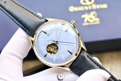 Pre-owned Orient Star Re-at0203l00b Classic Semi Skeleton Leather Automatic Men's Watch