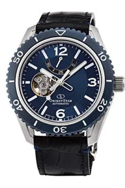 Pre-owned Orient Star Sports Collection Semi Skeleton Rk-at0108l Men's Watch Black