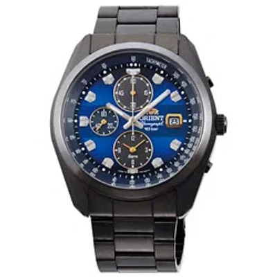 Pre-owned Orient Star Sports Wv0081ty Blue Black Solar Stainless Men's Watch In Box
