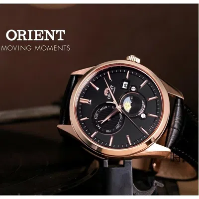 Pre-owned Orient Sun & Moon Ak0304b Black Dial Sapphire Crystal Day Date Made In Japan