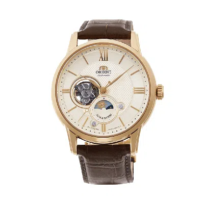 Pre-owned Orient Sun & Moon Automatic As0004s Semi Skeleton Sapphire Crystal Made In Japan