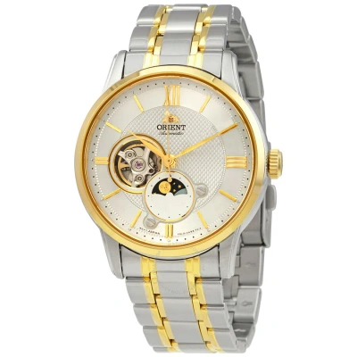 Orient Sun & Moon Automatic Silver Dial Men's Watch Ra-as0007s10b In Two Tone  / Gold Tone / Silver / Yellow
