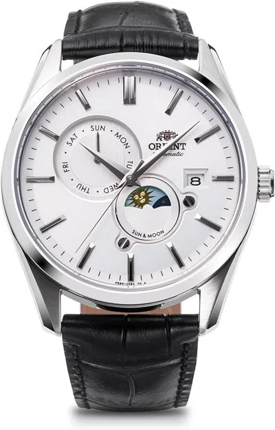 Pre-owned Orient Sun&moon Automatic Watch Mechanical Automatic Rn-ak0305s Men's White