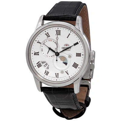 Orient Sun And Moon Automatic White Dial Men's Watch Ra-ak0008s10b In Black