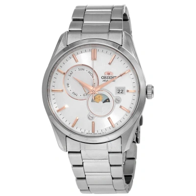 Orient Sun And Moon Automatic White Dial Men's Watch Ra-ak0306s10b In Metallic