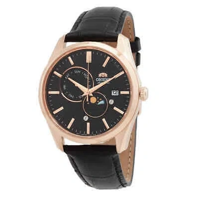 Pre-owned Orient Sun And Moon Black Dial Men's Watch Ra-ak0309b10b