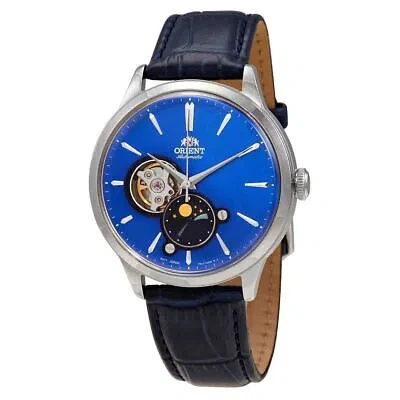 Pre-owned Orient Sun & Moon Phase Open Heart Dial Automatic Ra-as0103a10b Men's Watch