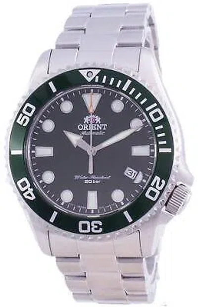 Pre-owned Orient Triton Green Dial Diver 22 Jewels Analog Ra-ac0k02e10b 200m Mens Watch