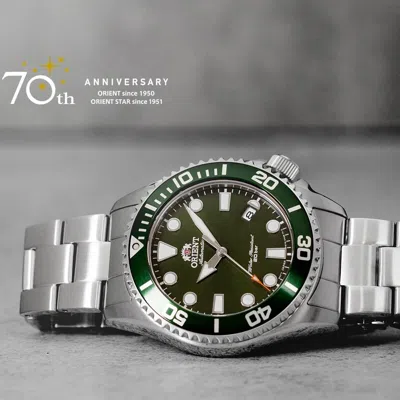 Pre-owned Orient Triton V2 Diver Mechanical Watch Date Green Dial Ac0k02e Made In Japan