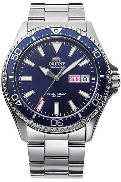 Pre-owned Orient Watch - Ra-aa0002l For Male Blue In Steel