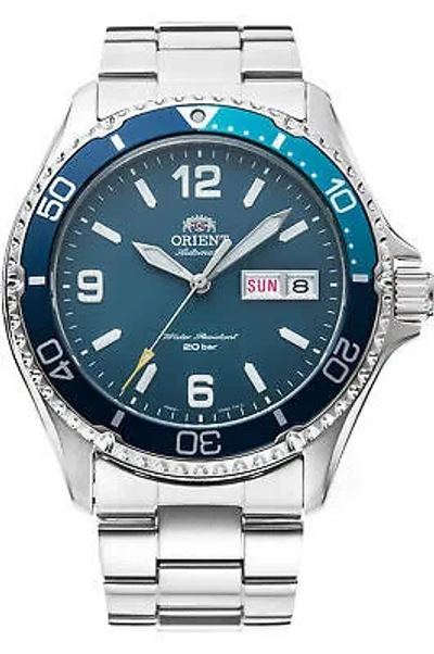 Pre-owned Orient Watch - Ra-aa0818l For Male Green Blue In Stainless Steel