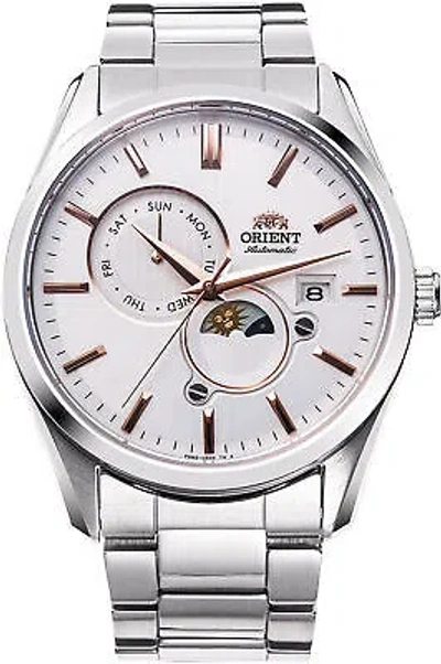 Pre-owned Orient Watch - Ra-ak0306s For Male Light Grey In Stainless Steel