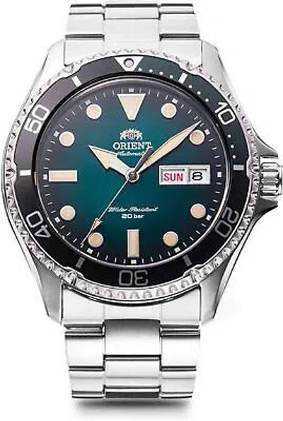 Pre-owned Orient Watch Mako Automatic Mechanical Rn-aa0811e Men's Green