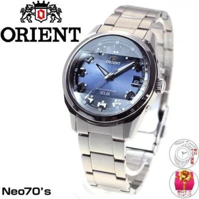 Pre-owned Orient Watch Neo Seventies Standard Solar Radio Blue Wv0071se Japan