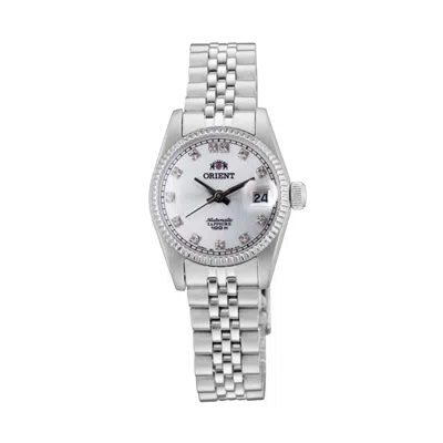Pre-owned Orient Women Oyster President Date-just White Dial Sapphire Nr16003w Japan Made