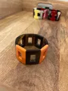 Oriental Arts Co. Women's Buffalo Horn Bracelets In Orange & Natural In Multi