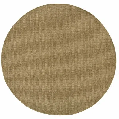 Oriental Weavers 8' Round Solid Tan Indoor Area Rug In Brown;tan