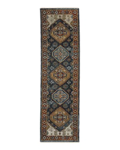 Oriental Weavers Aberdeen 005w1 Runner Area Rug, 2'3 X 7'6 In Blue