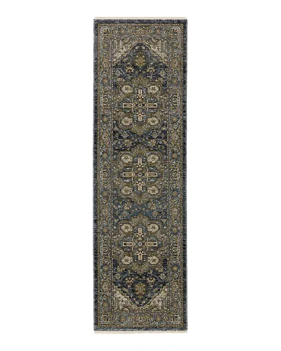 Oriental Weavers Aberdeen 1144q Runner Area Rug, 2'3 X 7'6 In Blue