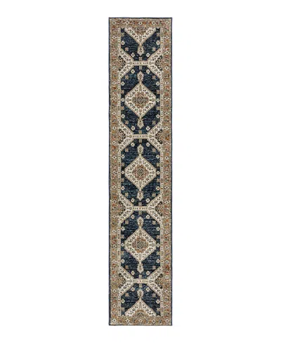 Oriental Weavers Andorra 2281e Runner Area Rug, 2'6 X 12' In Blue