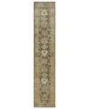 Oriental Weavers Andorra 2417b Runner Area Rug, 2'6 X 12' In Green