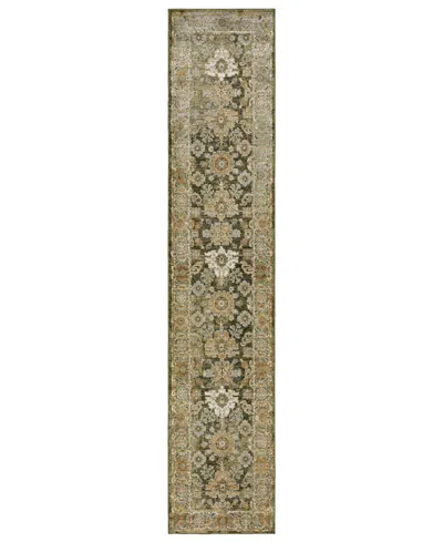 Oriental Weavers Andorra 2417b 2'6"x12' Runner Area Rug In Green